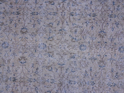 6x10 Vintage Turkish Oushak Rug: Handwoven Wool & Cotton