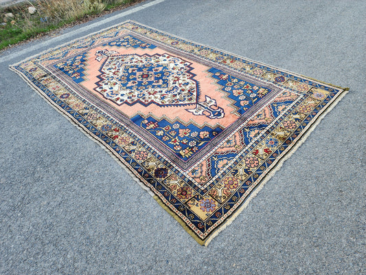 Hand Knotted Turkish Oushak Rug 6x11: Wool Area Rug