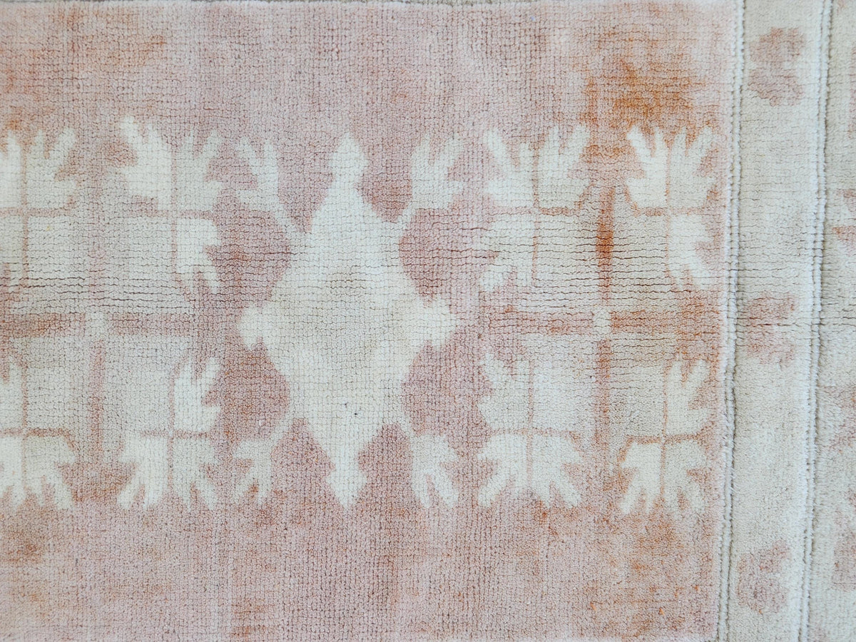 Oushak Rug 6x9, Hand Knotted Wool Turkish Carpet, Dining Room Boho Decor