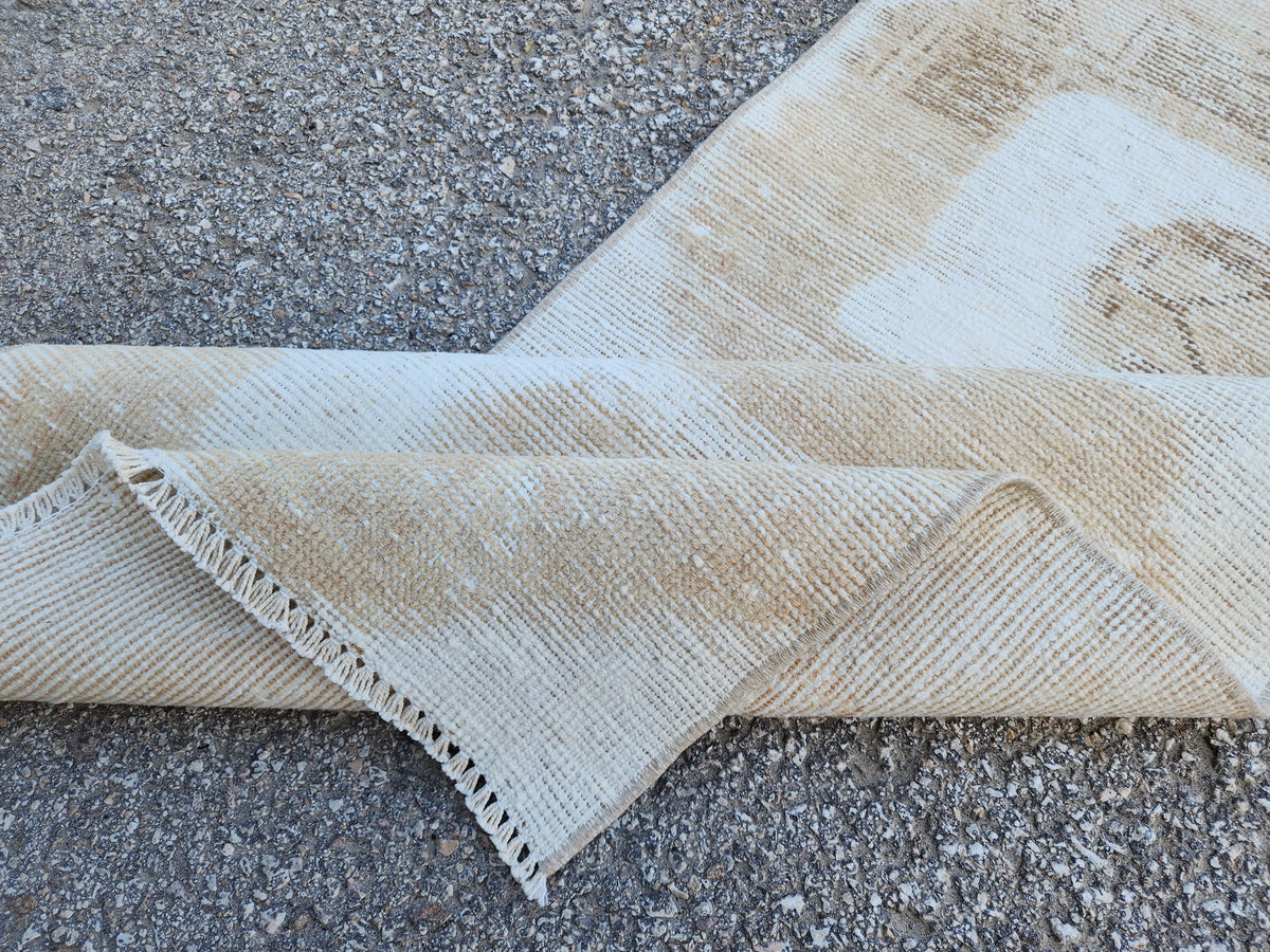 2x11 Neutral Runner Rug: Bohemian Home Decor, Up Cycled Wool