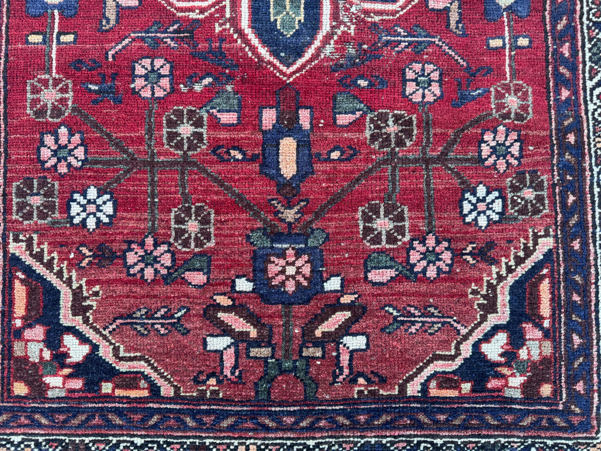 Hand Knotted Rustic 3x9: Persian Antique Red, Home Decor
