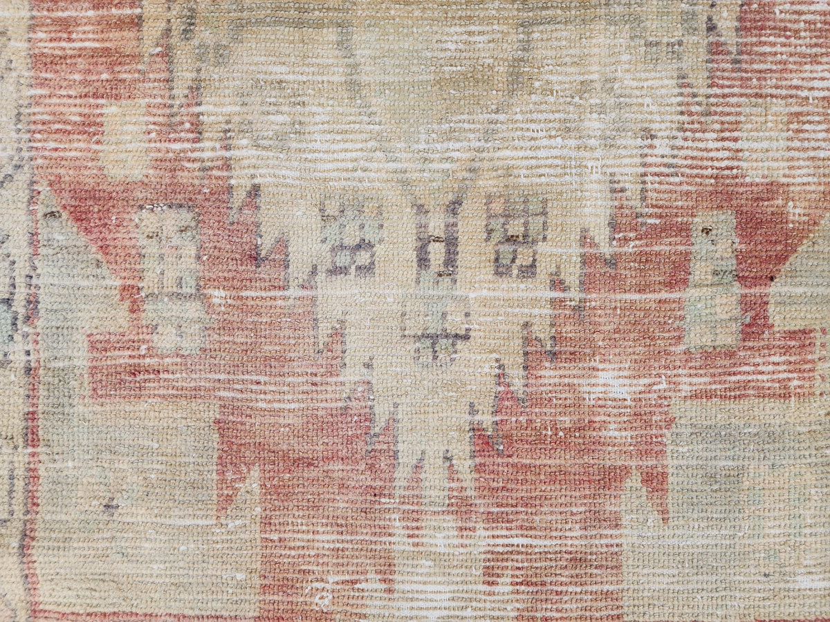 3x8 Vintage Anatolian Rug, Turkish Boho Hand Made Carpet, Hallway Runner