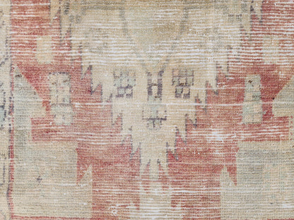 3x8 Vintage Anatolian Rug, Turkish Boho Hand Made Carpet, Hallway Runner