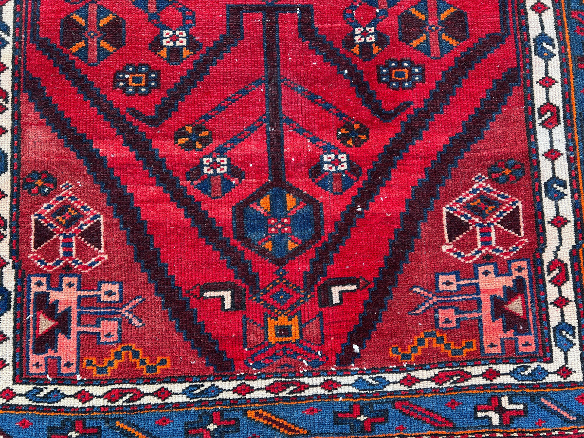 4x6 Vintage Oushak Rug: Turkish Wool Area Rug