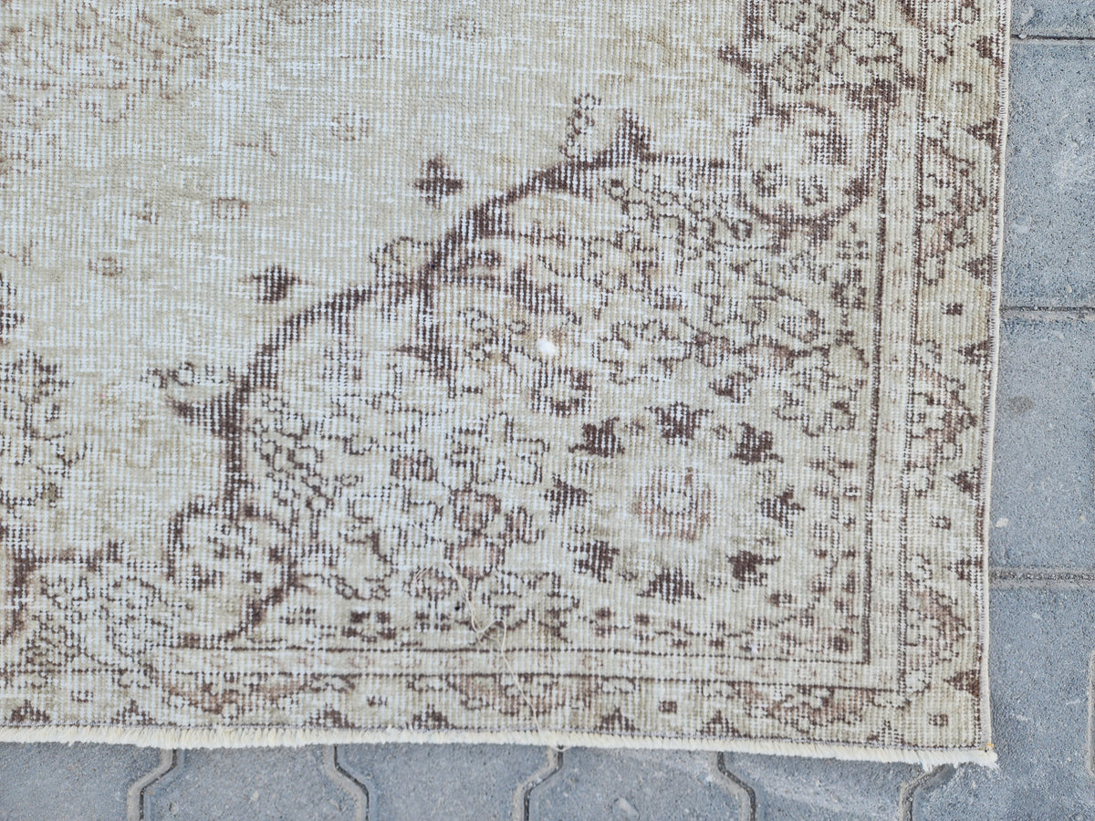 Dining Room Rug 6x10, Turkish Hand Knotted Carpet, Living Room Boho Decor