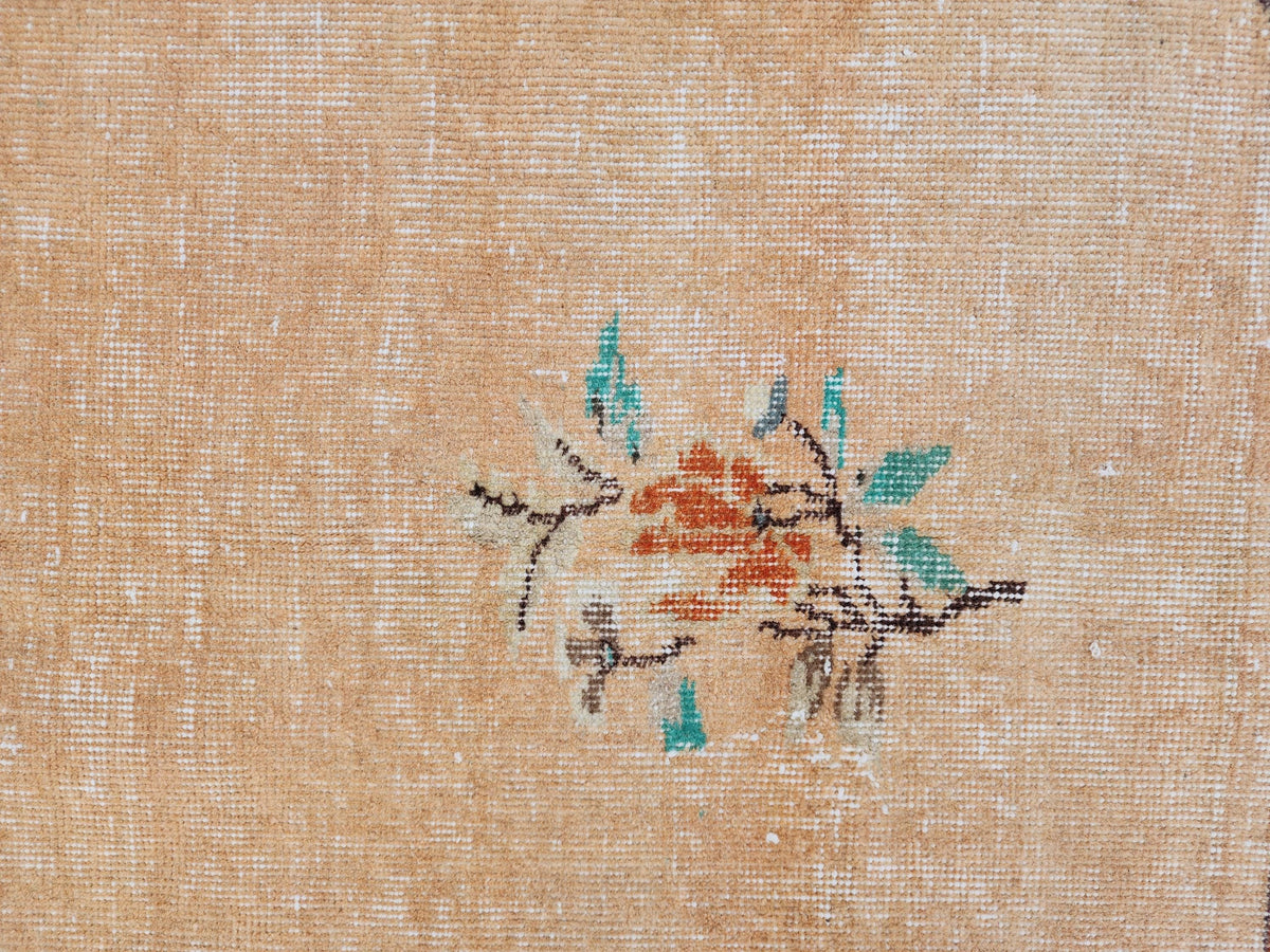 Oushak Rug 7x10, Hand Knotted Turkish Wool Carpet, Living Room Rustic Decor