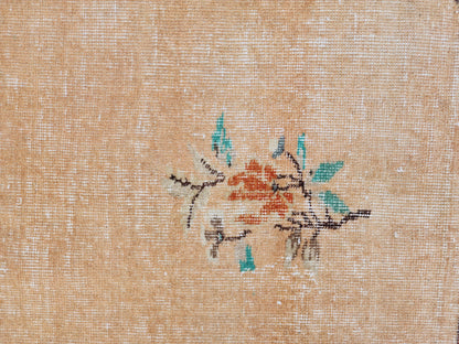 Oushak Rug 7x10, Hand Knotted Turkish Wool Carpet, Living Room Rustic Decor