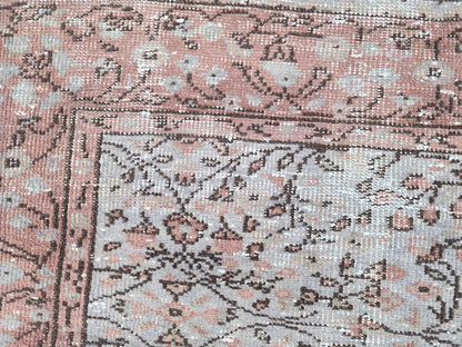 Gray Area Rug 5x9, Turkish Hand Made Carpet For Dining Room Decor, Boho Decor