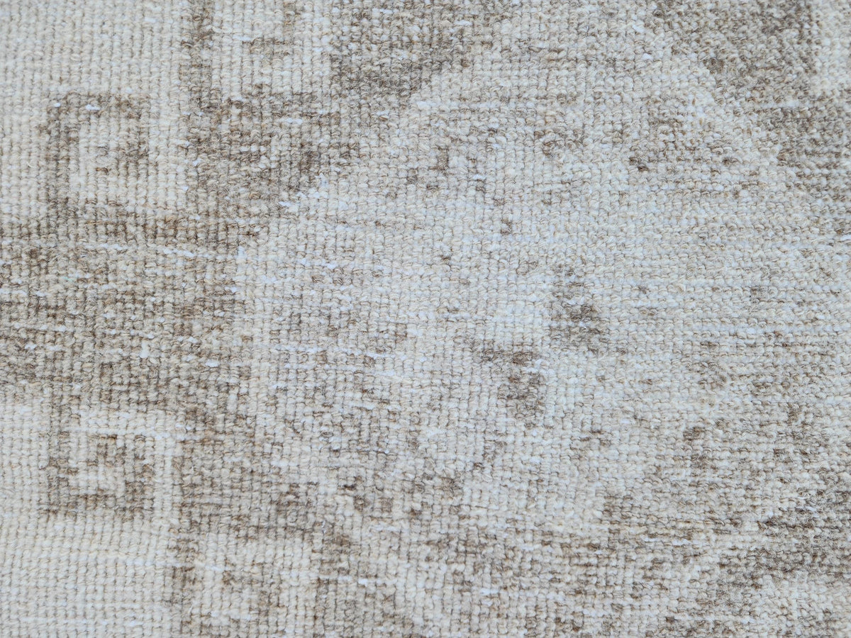 Neutral Turkish Rug 2.5 x 9.7 ft, Bohemian Hand Knotted Rustic Decor, Kitchen Decor