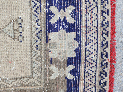 3x10 Geometric Runner Rug, Home Hallway Decor Runner, Rustic Boho Decor, Turkish hand Made