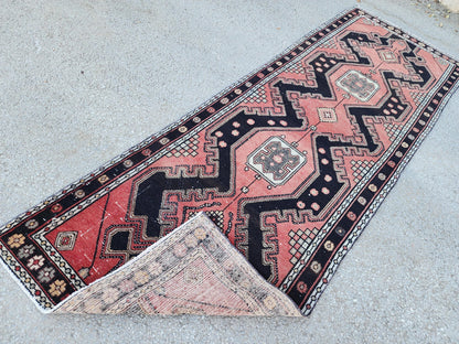 3x9 Hallway Runner Rug: Hand Knotted, Rustic Decor
