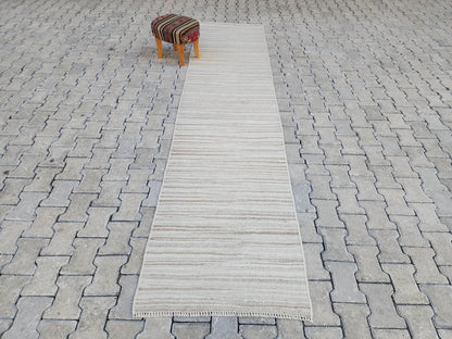 2x11 Handwoven Turkish Kilim: Rustic Hallway Runner, Farmhouse Decor