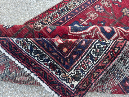 Hand Knotted Rustic 3x9: Persian Antique Red, Home Decor