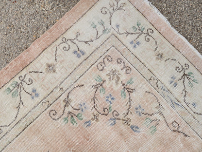 6x9 Neutral Turkish Rug, Hand Made Area Carpet, Bohemian Living Room Decor