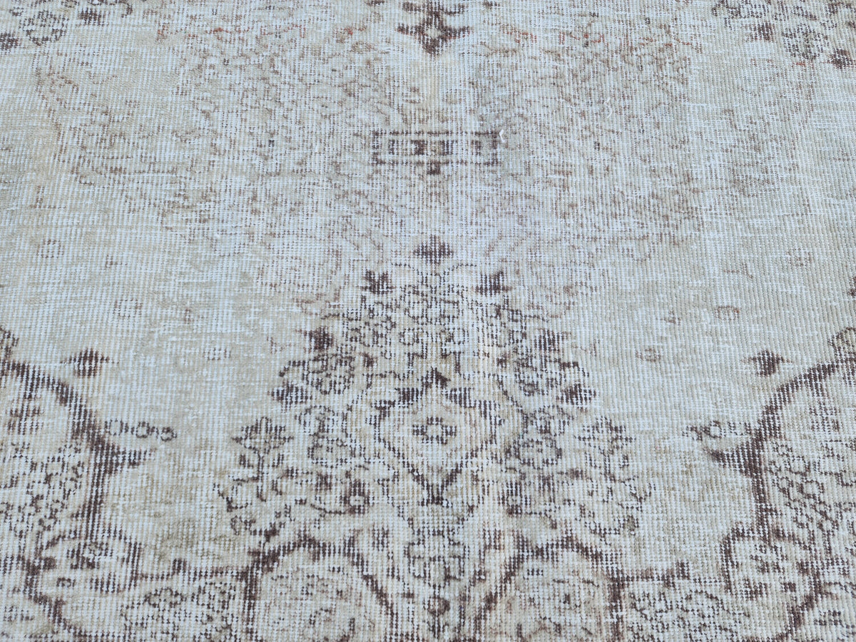 Dining Room Rug 6x10, Turkish Hand Knotted Carpet, Living Room Boho Decor