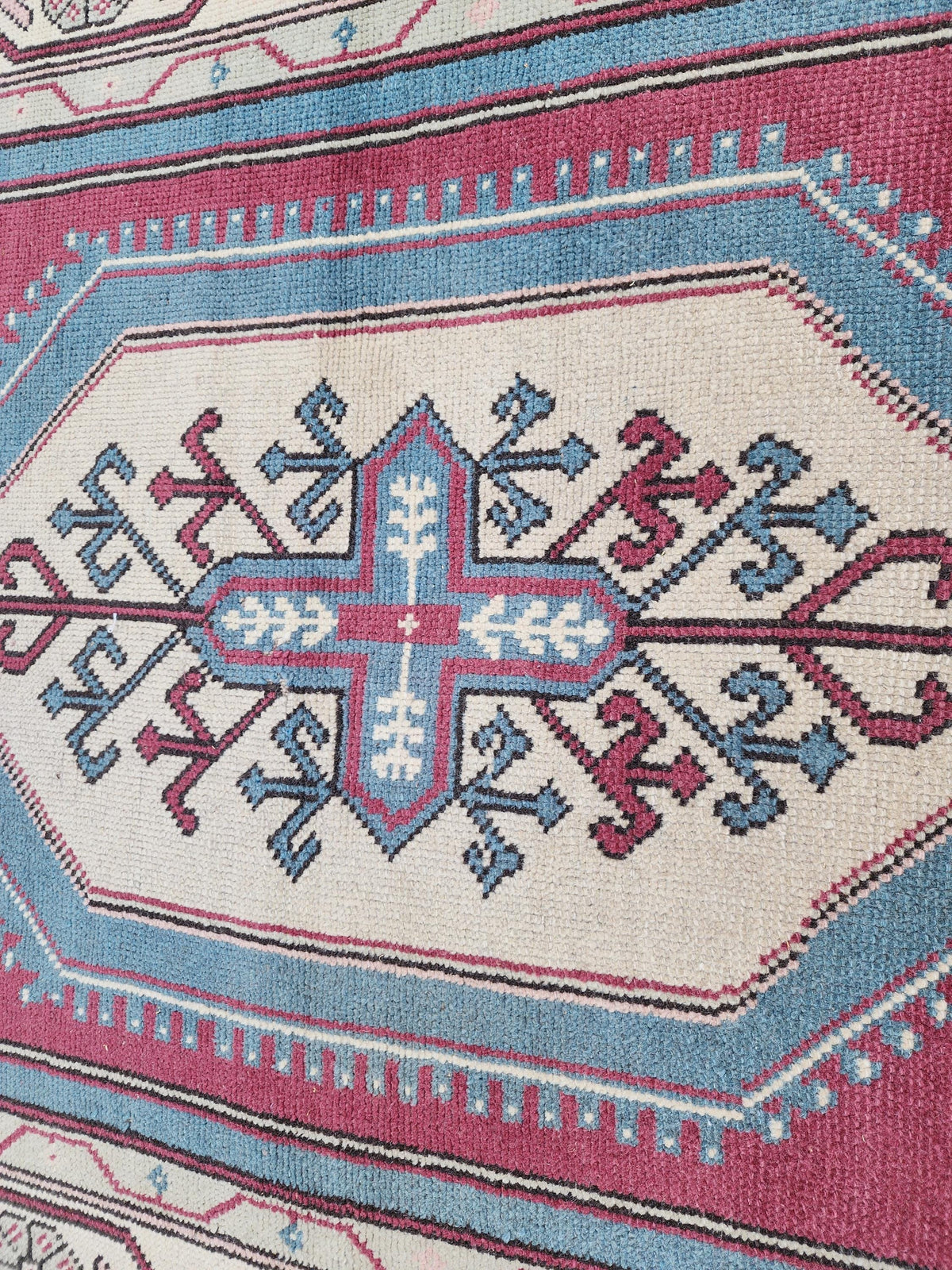 4x9 Turkish Wool rug, Bohemian Living Room Decor, Oriental Hand Made Carpet