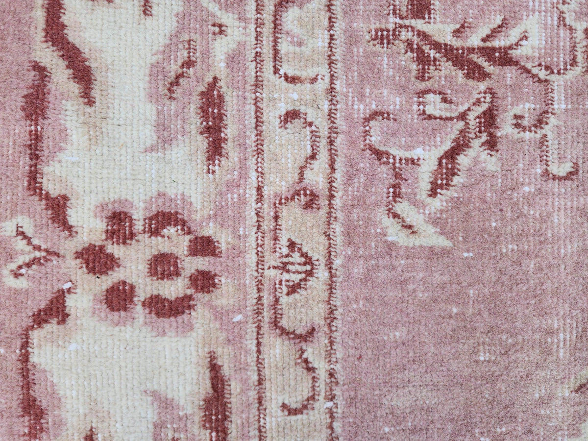 Turkish Area Rug 5x8, Hand Knotted Oriental Wool, Living Room Boho Decor