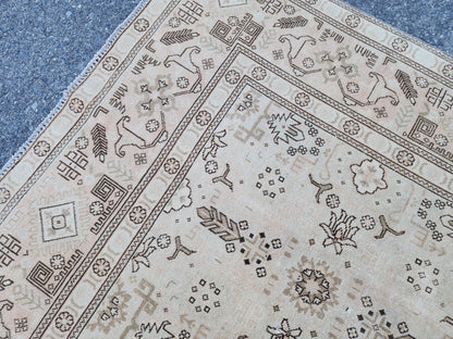 9x12 Neutral Area Rug, Soft Green Wool, Bohemian Living Room Decor