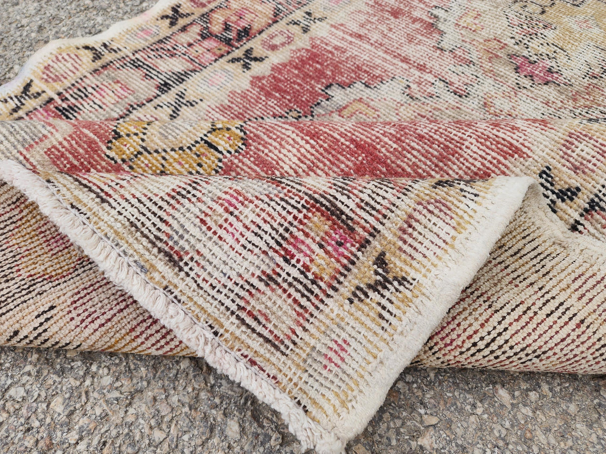 3x8 Vintage Boho Runner Rug, Anatolian Boho Carpet, Kitchen Vintage Hand Made Carpet