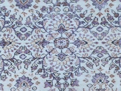 Oushak Neutral Rug 5x9, Turkish Beige Hand Made Carpet, Rustic Dining Room Decor