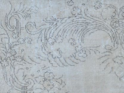 Handwoven Turkish Oushak Rug 6x8: Wool & Cotton Blend