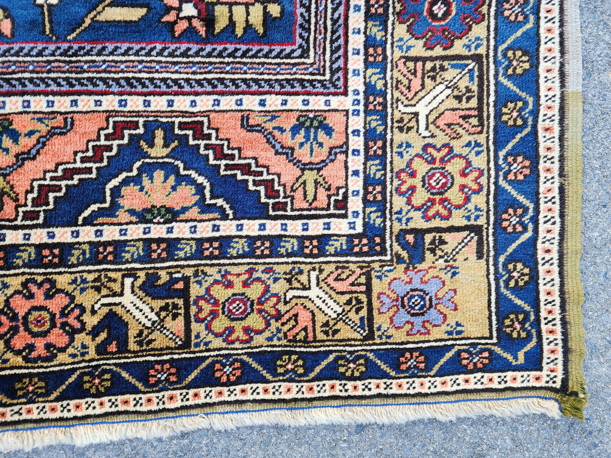 Hand Knotted Turkish Oushak Rug 6x11: Wool Area Rug