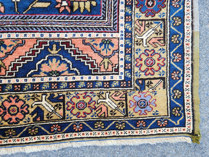Hand Knotted Turkish Oushak Rug 6x11: Wool Area Rug