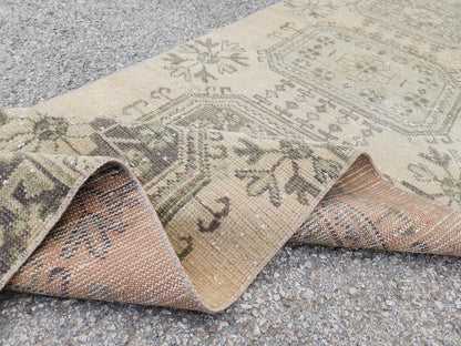Hallway Runner Rug 2x11 Turkish Hand Made Brown Wool Carpet, Kitchen Area Decor