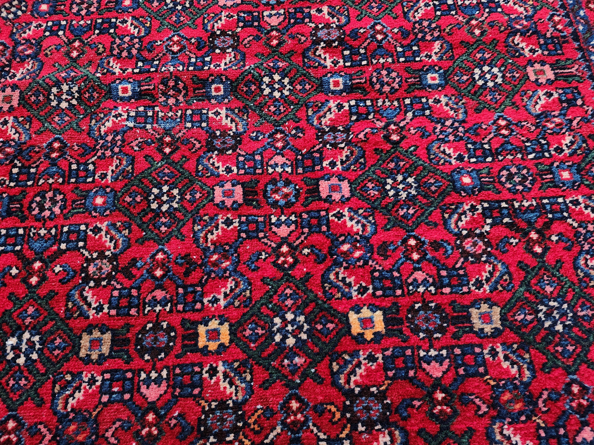 Vintage Oushak Rug 4x6: Handwoven Wool Turkish Rug