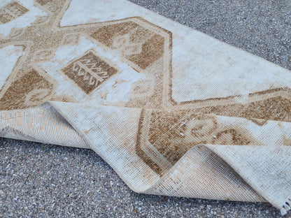 3x13 Handmade Turkish Oushak Runner Rug: Farmhouse Hallway Decor