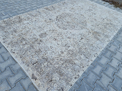 Oushak Rug 6x10, Home Living Room Decor, Turkish Boho Carpet