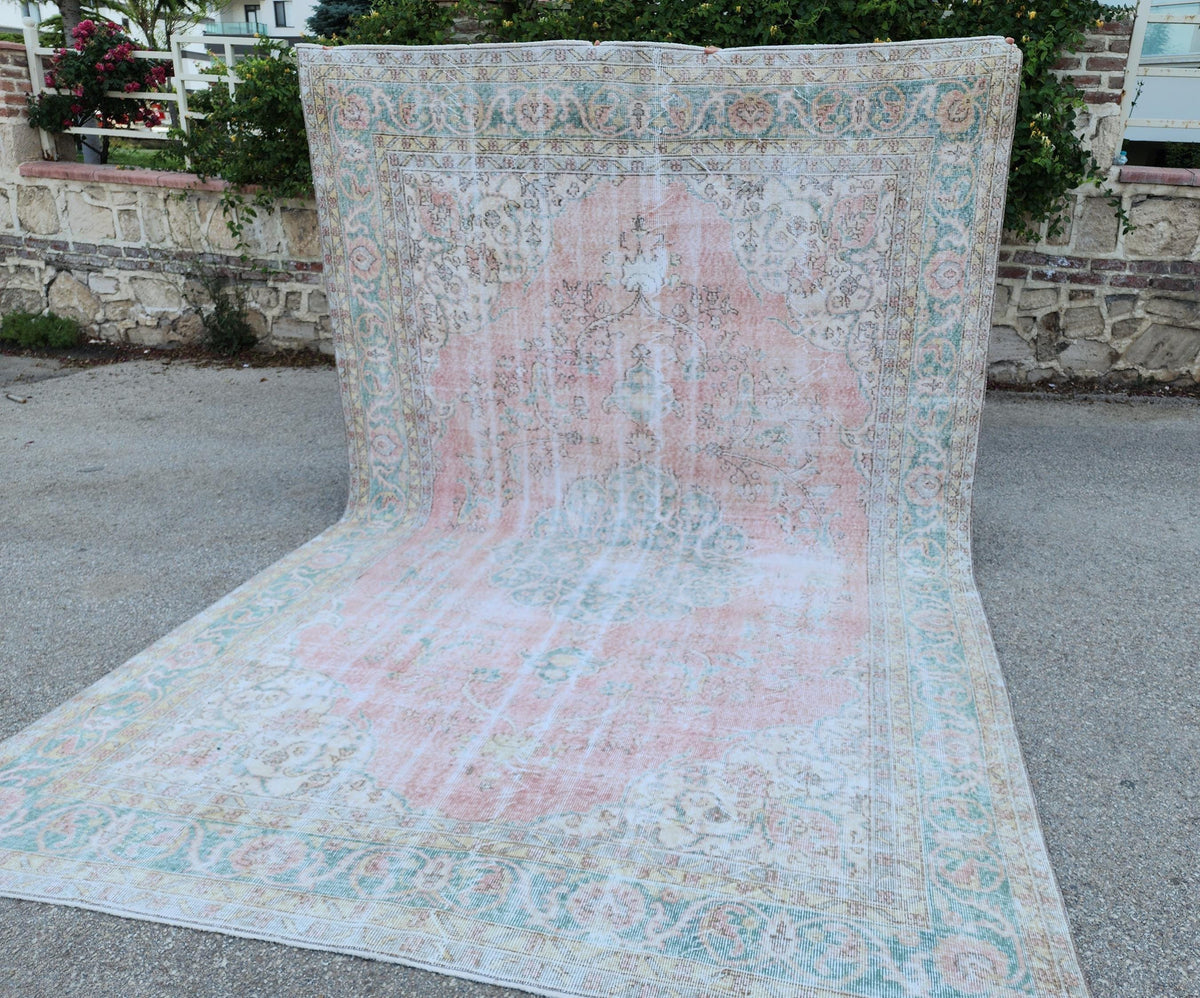 Oushak Rug 8x11: Hand-knotted Turkish Wool, Large Home Decor