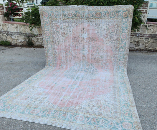 Oushak Rug 8x11: Hand-knotted Turkish Wool, Large Home Decor