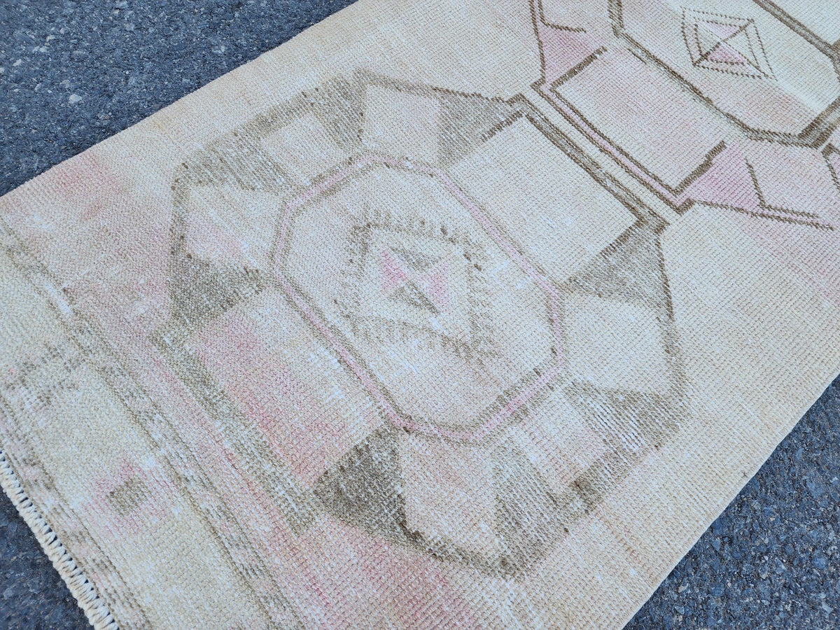 Hand Made Runner 2x13, Home Kitchen Decor, Oriental Boho Rug, Gift For Her, Farmhouse Decor