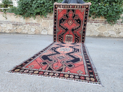 3x9 Hallway Runner Rug: Hand Knotted, Rustic Decor