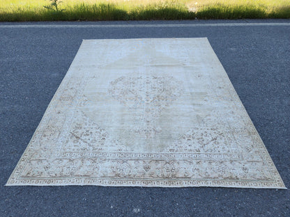10x12 Muted Neutral Rug, Oversize Carpet For Living Room Decor, Beige Cream and Brown