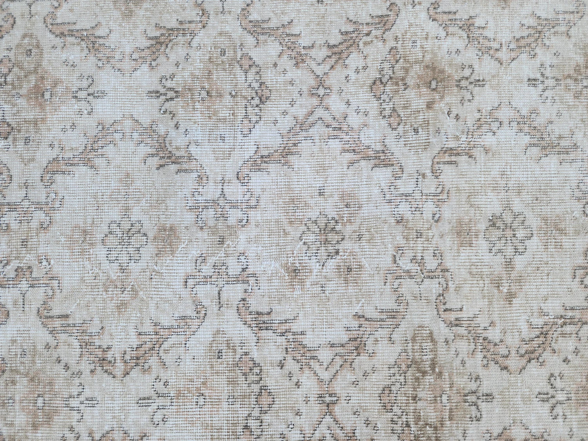 4x7 Oushak Small Rug, Neutral Turkish Hand Woven, Bohem Home Decor