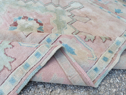 5x6 Anatolian Wool Rug, Turkish Neutral Hand Made Soft Carpet, Living Room Boho Decor