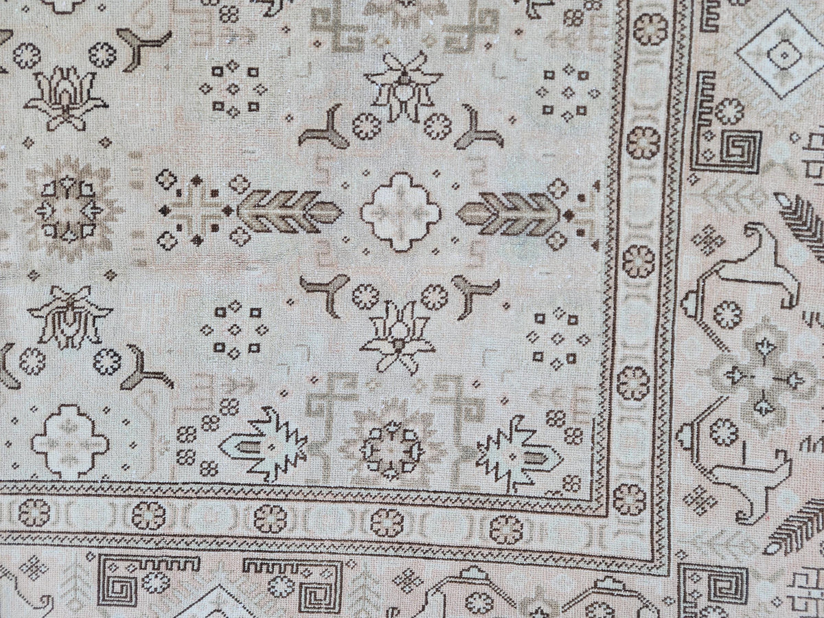 9x12 Neutral Area Rug, Soft Green Wool, Bohemian Living Room Decor