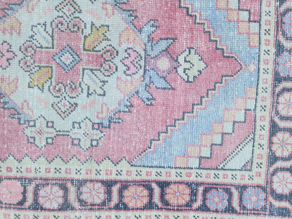 3x9 Kitchen Runner, Turkish Hand Woven Wool Rug, Eco Friendly, Farmhouse Decor
