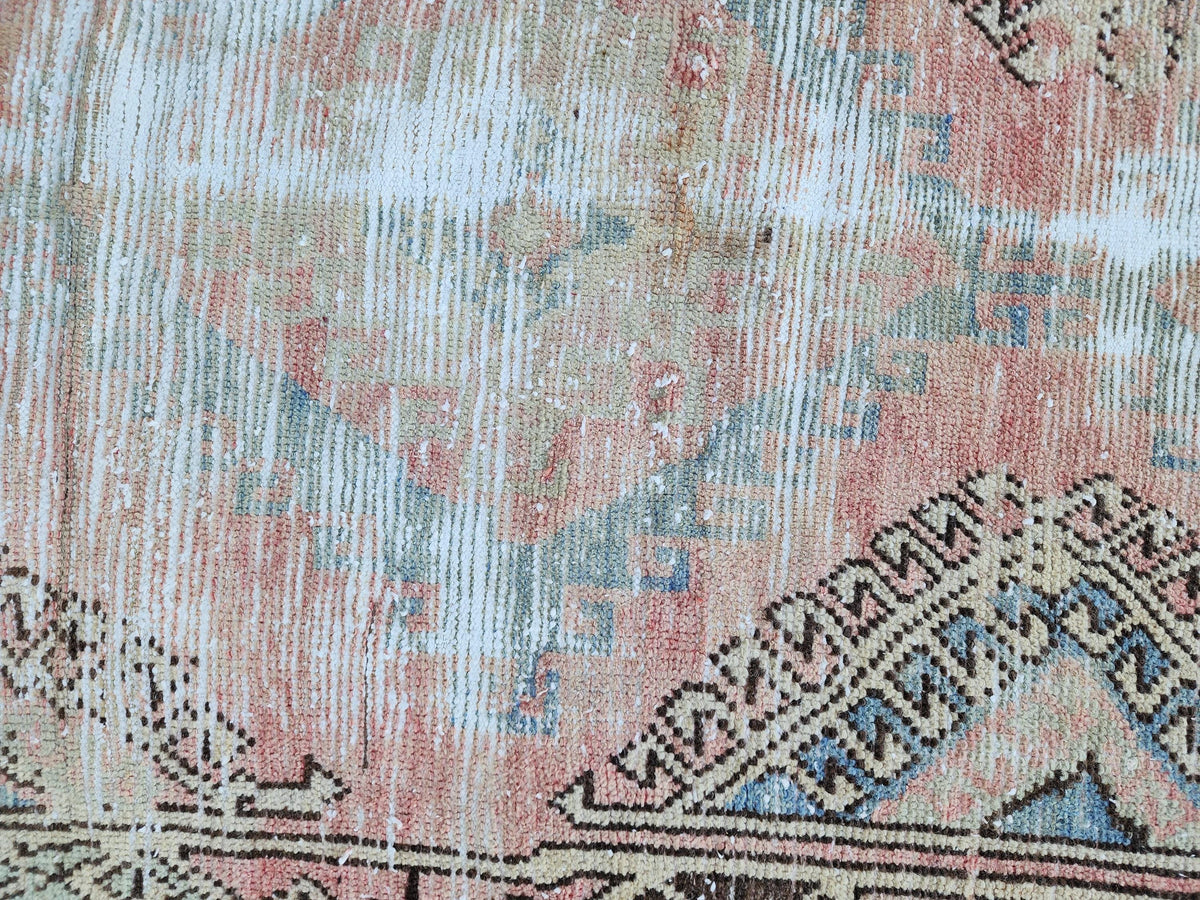 Anatolian Rug 3x7, Turkish Hand Knotted Rustic Decor, Oriental Boho Decor
