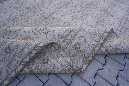 Handmade Turkish Isparta Rug: 7x10 Beige Oriental Area Rug
