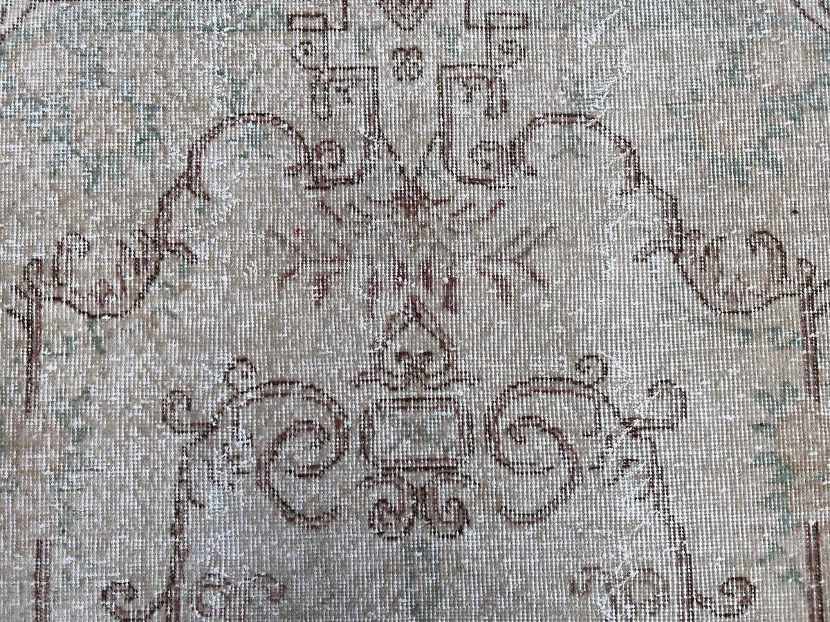 Handwoven Turkish Oushak Rug 4x7: Wool & Cotton Anatolian Carpet