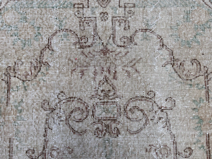 Handwoven Turkish Oushak Rug 4x7: Wool & Cotton Anatolian Carpet