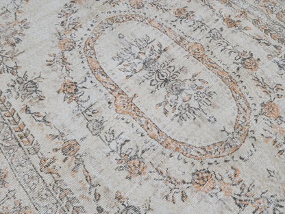 Oushak Rug 6x10, Turkish Hand Made Wool Carpet, Medallion Design