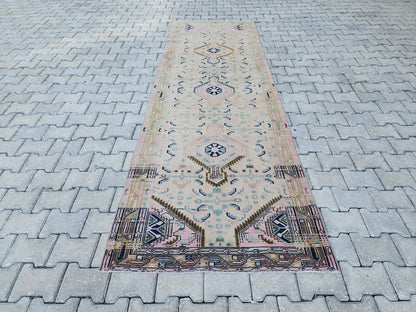 3x10 Wool Runner Rug, Hand Knotted, Hallway Home Decor