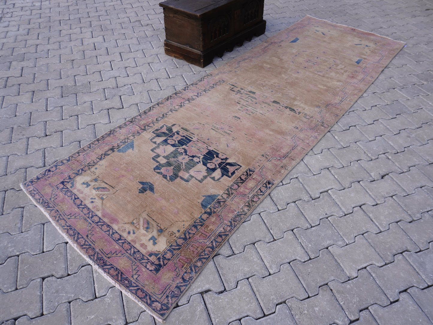 Wool Runner Rug Neutral 3x11 ft - Sku 1589