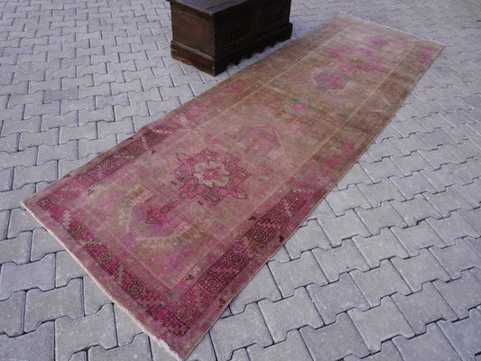 Vintage Runner Rug Pink 3x11 ft - sku 1595