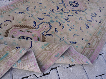 Wool Runner Rug Vintage 3x10 ft - sku1583