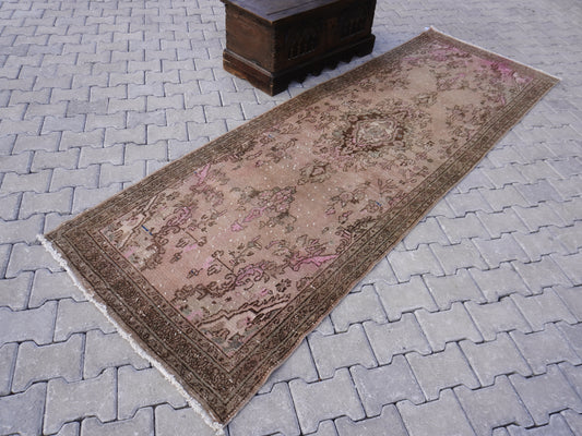 Vintage Runner Rug Wool 4x10 ft - sku 1477